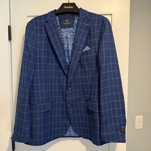 TaylorByrd TIMELESS TAILORED MULTI PLAID SPORT COAT, Size 48L